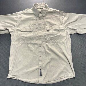 BUY 4, 5.11 Tactical Series Beige Long Sleeve Button-Down Shirt Size L